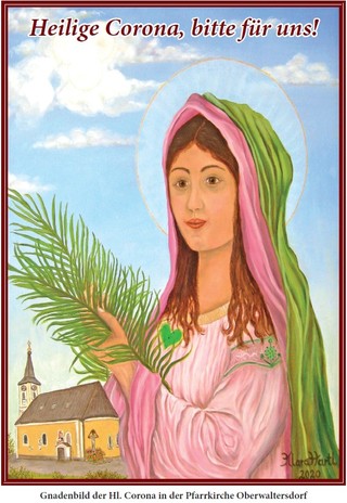 Hl. Corona Gnadenbild von Klara Hartl