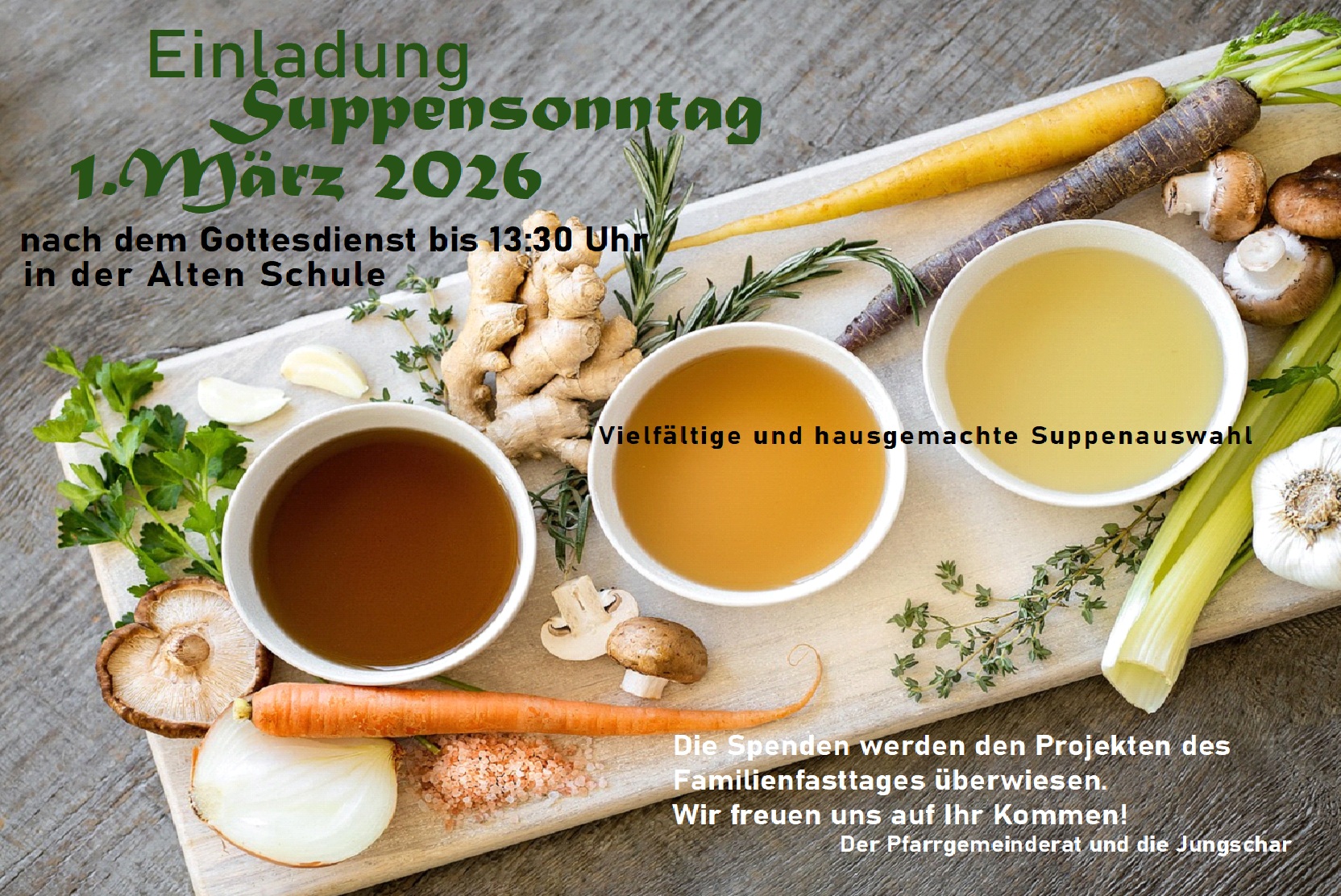 Einladung Suppensonntag / Helma Wachter - PGR