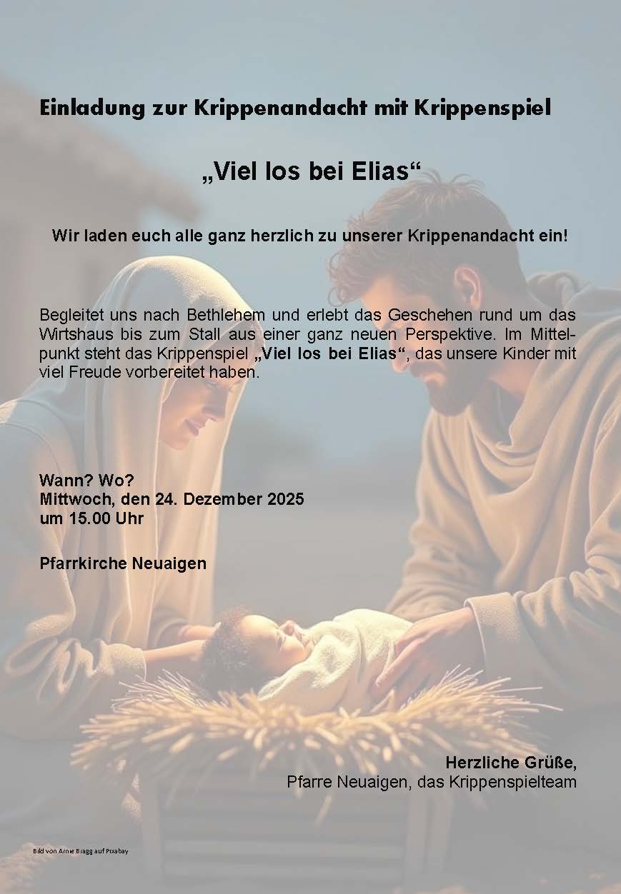 Einladung Krippenandacht 2025 / Diakon Hans Wachter