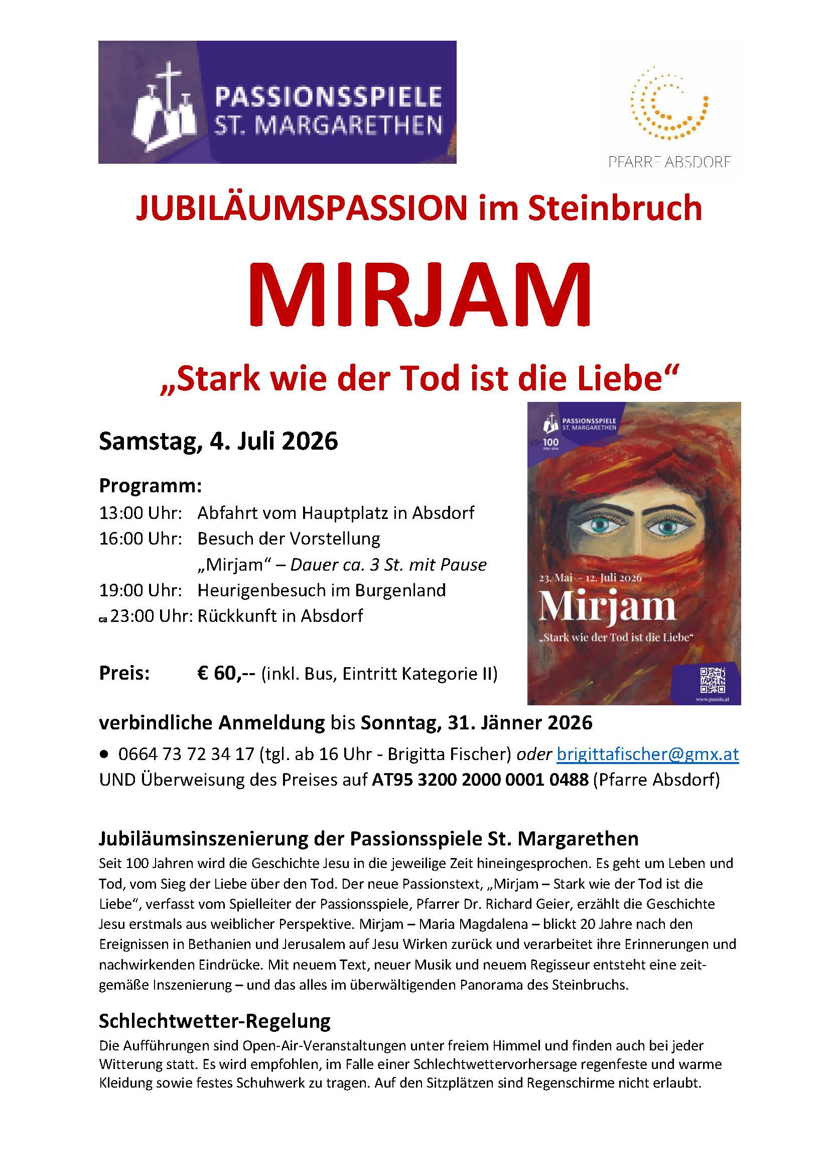 PV Ausflug Passionsspiele / Pfarre Absdorf - Brigitta Fischer