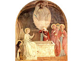 Fra Angelico. Die drei Marien am Grabe Christi, Fresko, um 1440.