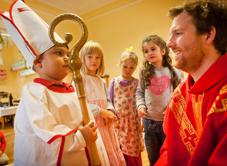 Der Nikolaus im Kindergarten