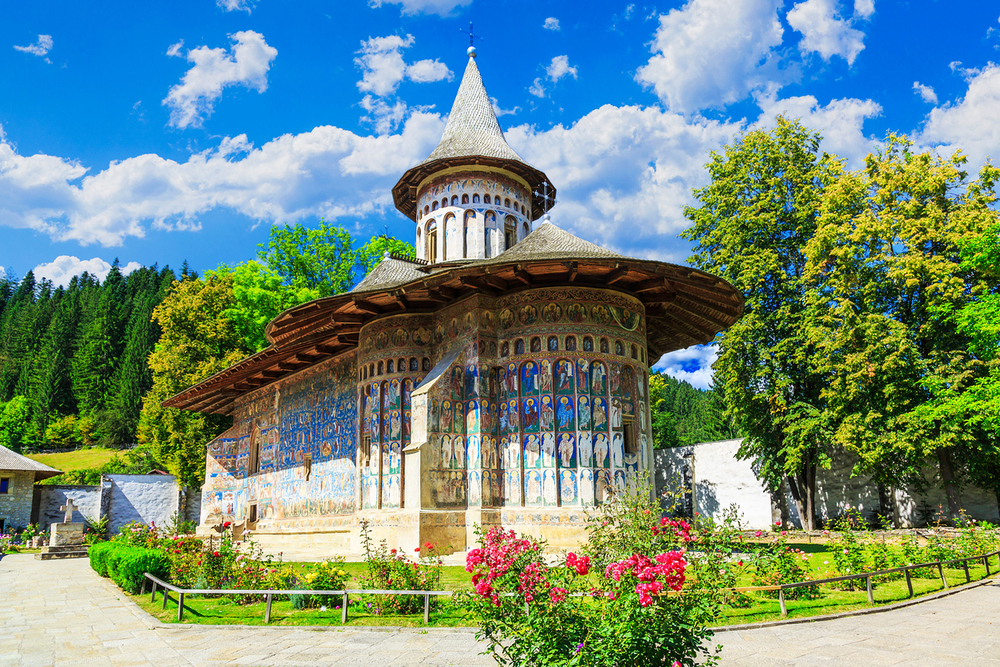 The Voronet Monastery, Romania / SCStock Stock-Fotografie-ID:1309292431 The Voronet Monastery, Romania. One of Romanian Orthodox monasteries in southern Bucovina.
