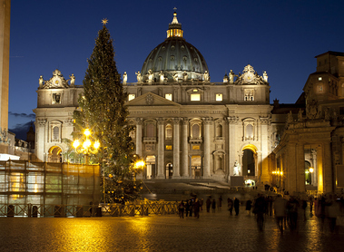 Der Petersplatz zu Weihnachten