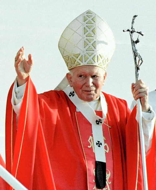 Papst Johannes Paul II.St. P?lten, 20.6.98, Segen5462 / 6? Franz Josef Rupprecht; A-7123 M?nchhof; Bank: Raiffeisenkasse M?nchhof (BLZ: 33054), Kto.-Nr.: 17608 