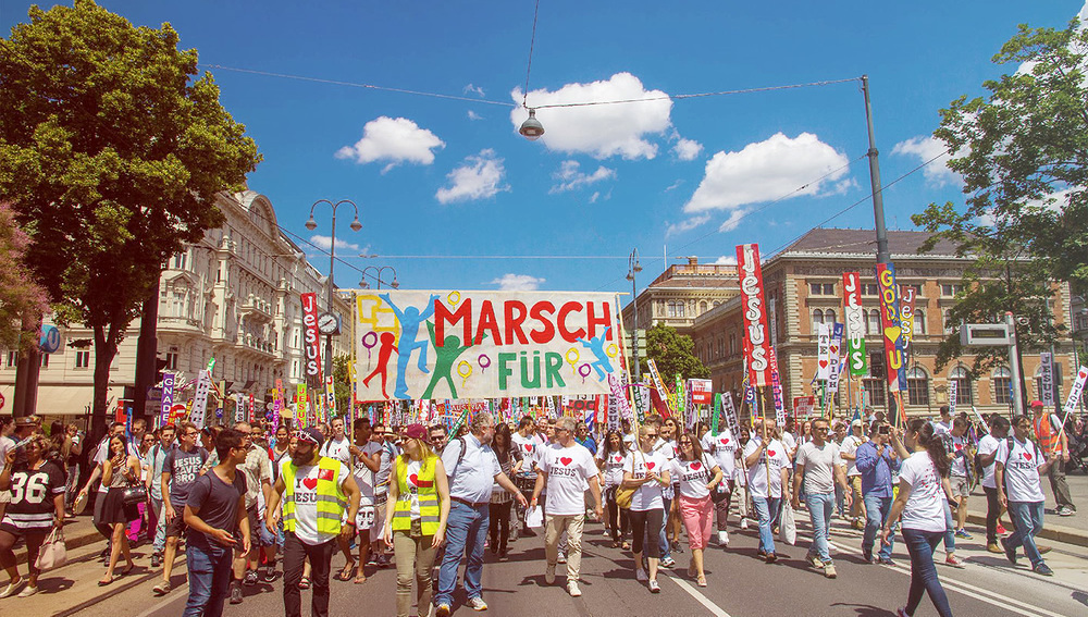 Ökumenischer 'Marsch für Jesus' zieht am 19. September durch Wien / marschfuerjesus.com Ökumenischer 'Marsch für Jesus' zieht am 19. September durch Wien