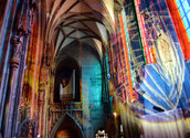 Lichtinstallation im Stephansdom / gloestl.globl.net