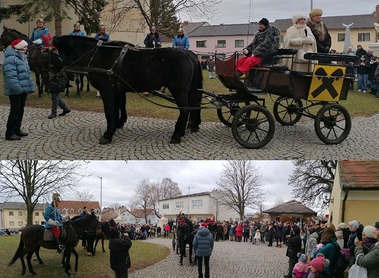 Kirchenplatz Harmannsdorf 24. 12. 24