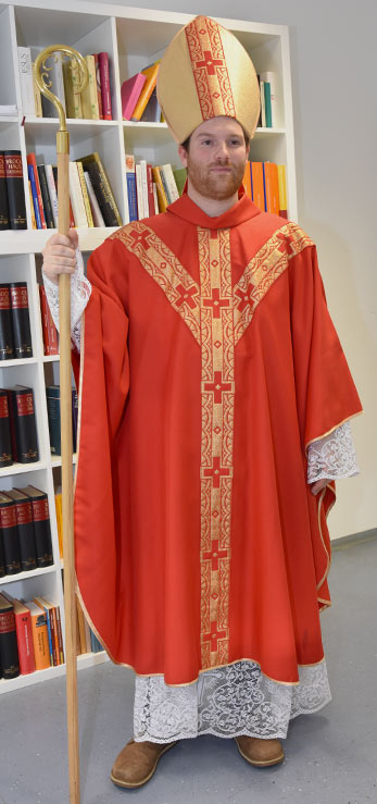 Matthias Ludwar im Nikolauskostüm / Markus Langer