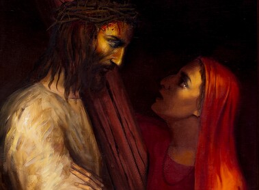4. Jesus begegnet seiner Mutter.
