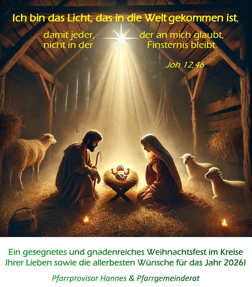 Weihnachtswunsch 2025 / Gabi Mannersdorfer Pfarre Harmannsdorf