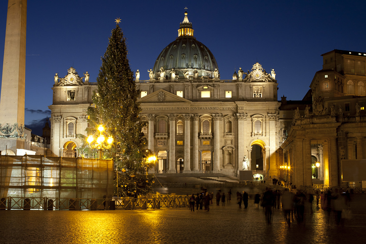 Der Petersplatz zu Weihnachten