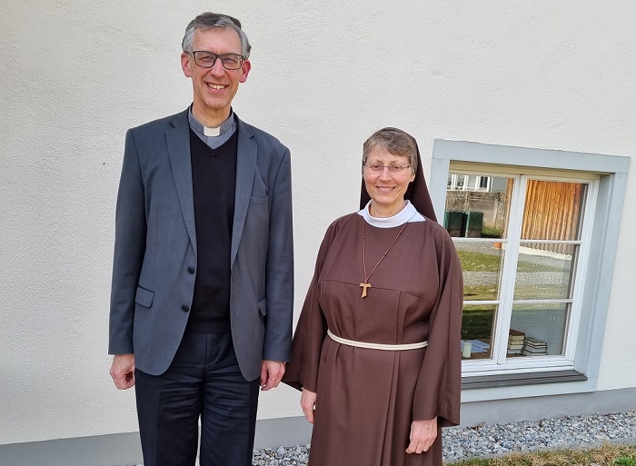 Ordensgemeinschaft Österreich P. Thomas Felder und Sr. Rita-Maria Schmid bilden das neue Leitungsteam der Ordenskonferenz der Diözese Feldkirch.