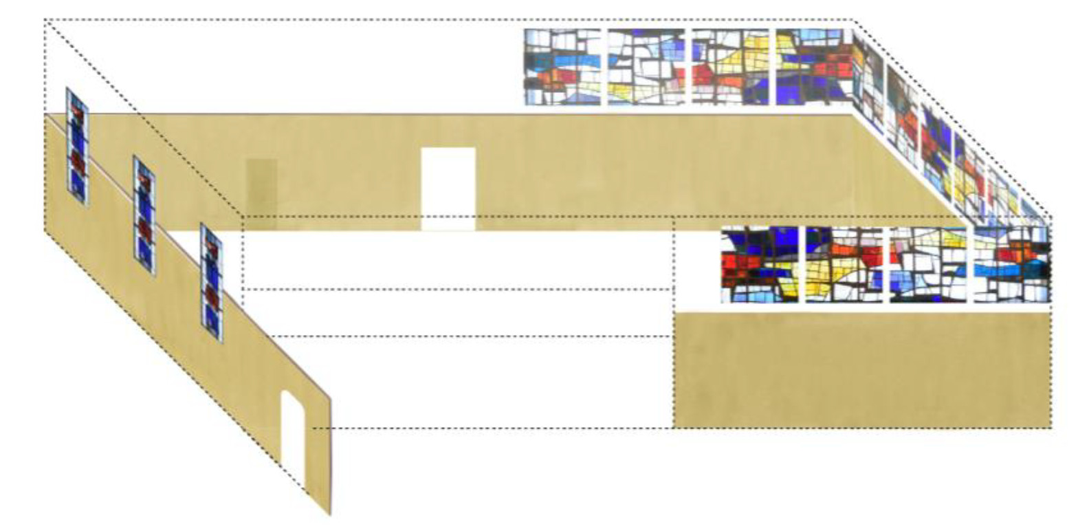 Mögliche Gestaltung des Kirchenraumes