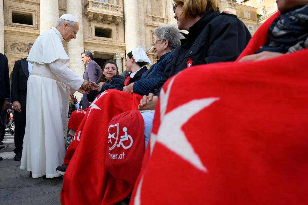 Malteser Pilger bei Papst Leo XIV: / Vatican Media Malteser Pilger bei Papst Leo XIV:
